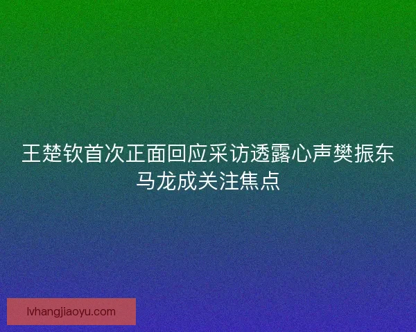 王楚钦首次正面回应采访透露心声樊振东马龙成关注焦点